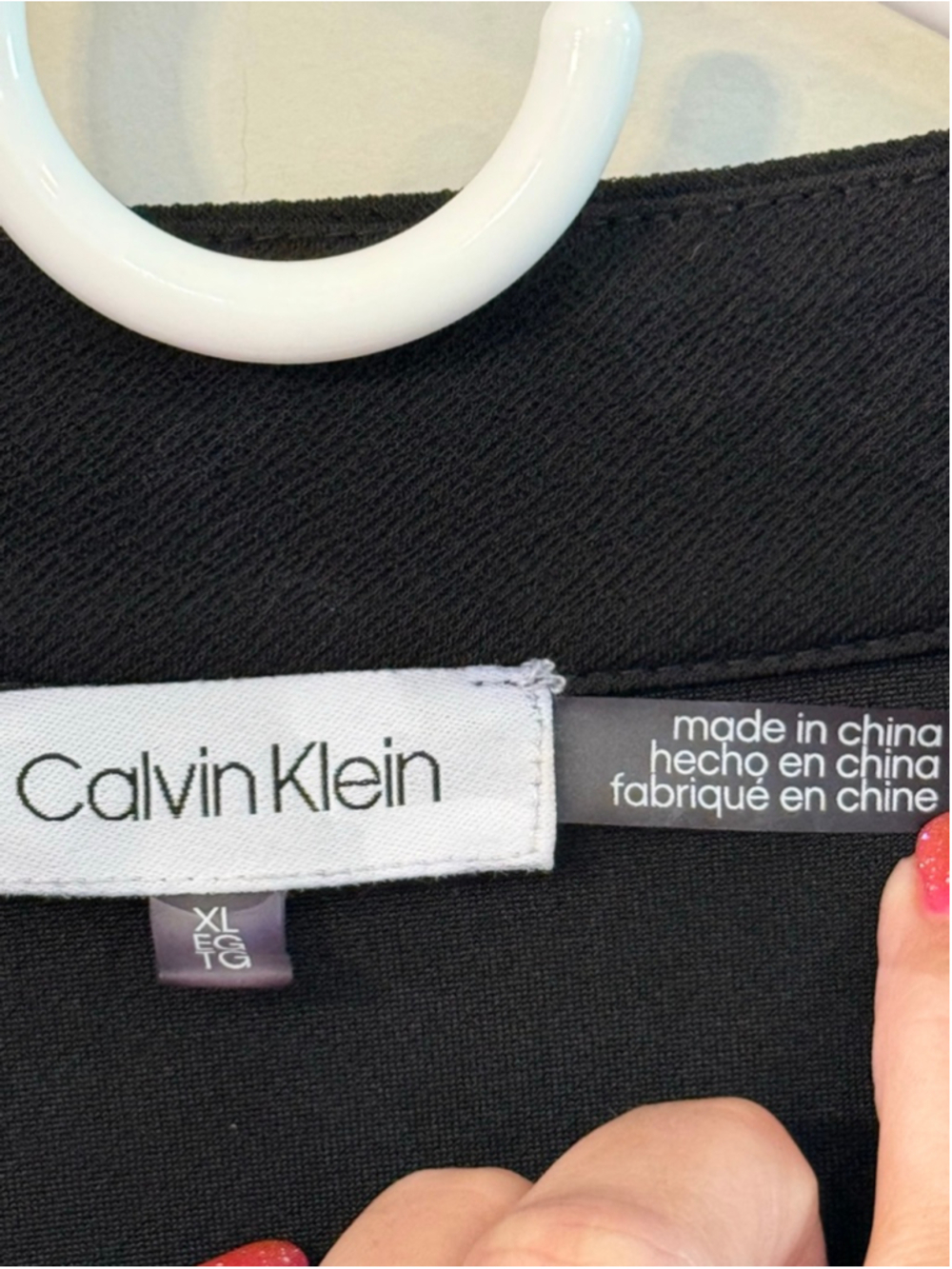 Calvin Klein XL Black Open Front Drape Cardigan Jacket Roll Tab Sleeves - Picture 2 of 9
